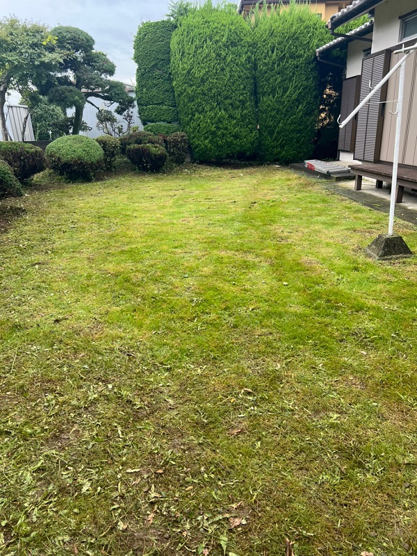 東京都小平市・草刈り機で広いお庭の草刈りをしました (1)