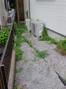 東久留米市 室外機付近 施工前